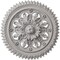 Ekena Millwork York Ceiling Medallion (Fits Canopies up to 3 5/8"), 21 5/8"OD x 2 1/2"P, Ultra Pure White CM21YOUWF - alternate 1